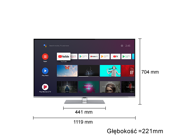 Panasonic TX-50HX710E Panasonic TX-50HX710 telewizor Android TV™ 4K Ultra HD 50" (DVB-T2/HEVC, 4K HDR, 4K HDR Studio Colour Engine, Dolby Vision, Chromecast, Google Play) 7 Panasonic TX-50HX710E ast 1138126