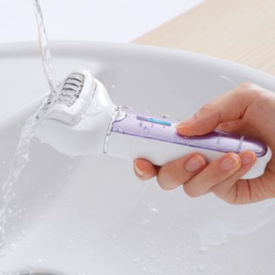 Panasonic ES-EL7C-V503 Panasonic ES-EL7C depilator + 6 nasadek do pielęgnacji całego ciała (szersza, ruchoma głowica, 60 pęset, 3 prędkości, na mokro/sucho), biało-fioletowy 24 Panasonic ES-EL7C-V503 beauty 2021 seemore ES EL7C 7 210127