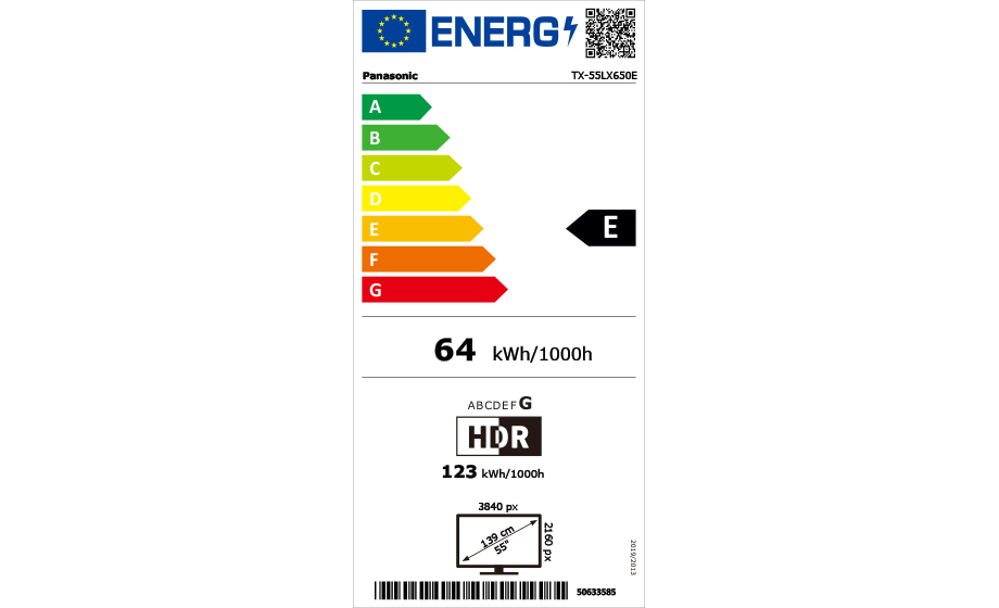 Panasonic TX-55LX650E Panasonic TX-55LX650 telewizor Android TV LED 4K HDR 55" (DVB-T2/HEVC, asystent Google, Chromecast built-in, Bluetooth, Google Play, USB Media Player) 25 Energy label